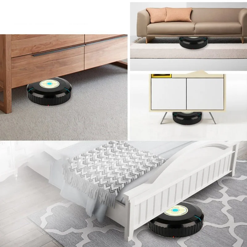 

Household automatic Round cleaning robot Hand Push Sweepers Mop House Floor Corners Dust cleaning(approx. 23cm x23cm x 6cm)