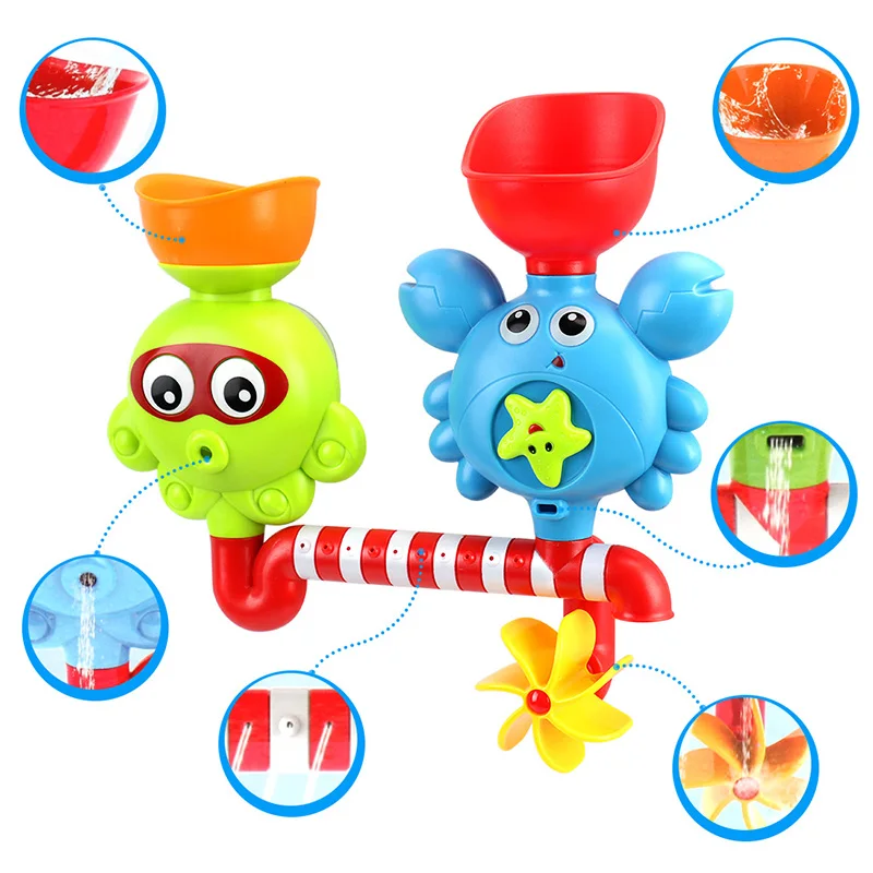 Детские игрушки ванны Краб Осьминог спрей водные игрушки для ванной водопад игрушка для ванной фонтан воды игрушки для ванной для Для детей
