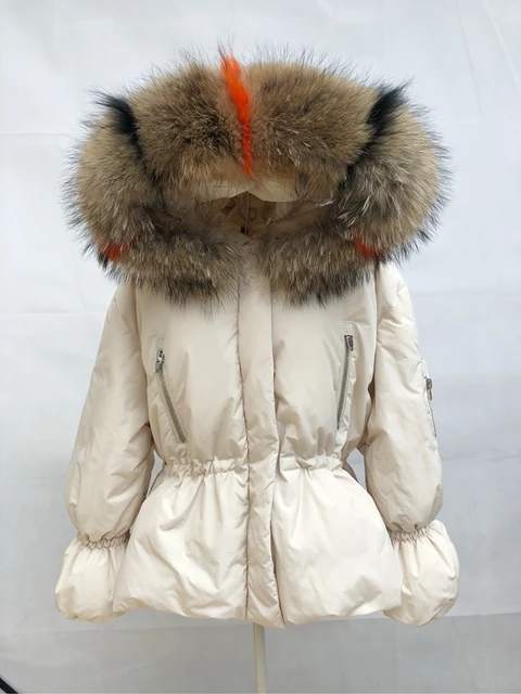 women's down parka with real fur hood
