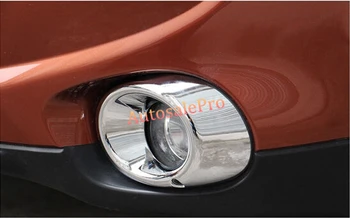 

2pcs Chrome Front Fog Light Lamp Round Cover Trim For Mitsubishi Outlander 2013 2014