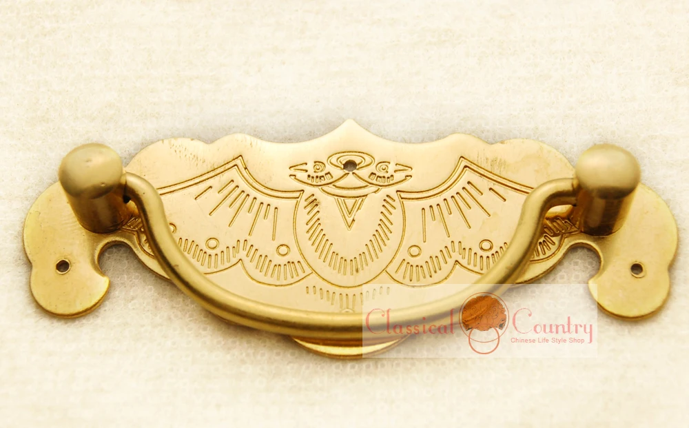 Free Shipping 4pcs Brass Jewerly Box Handle Drawer Pull Door Knocker Hardware Vintage Chinese
