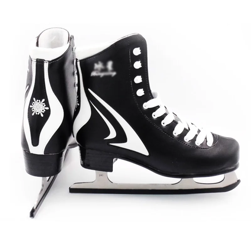 Japy تزلج الجليد تزلج الخدع أحذية الكبار الطفل زائد المخملية زلاجات ثلجية المهنية زهرة سكين الجليد هوكي سكين الحقيقي زلاجات ثلجية