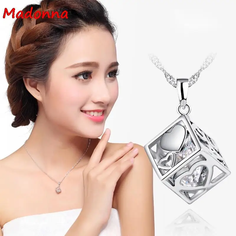Женская Посеребренная коробка с подвеской в виде сердца|jewelry charms gold|jewelry heelsjewelry