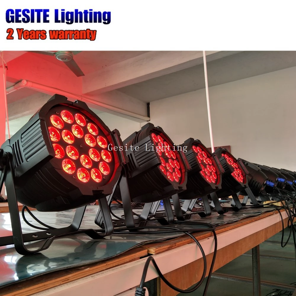 Luzes do Palco Luz com dj 8 Pçs e lote Mini Led Par Pode 18x18 w Rgbwa uv Dmx Profissional 16 8 pçslote Mini LED Par Pode 18x18