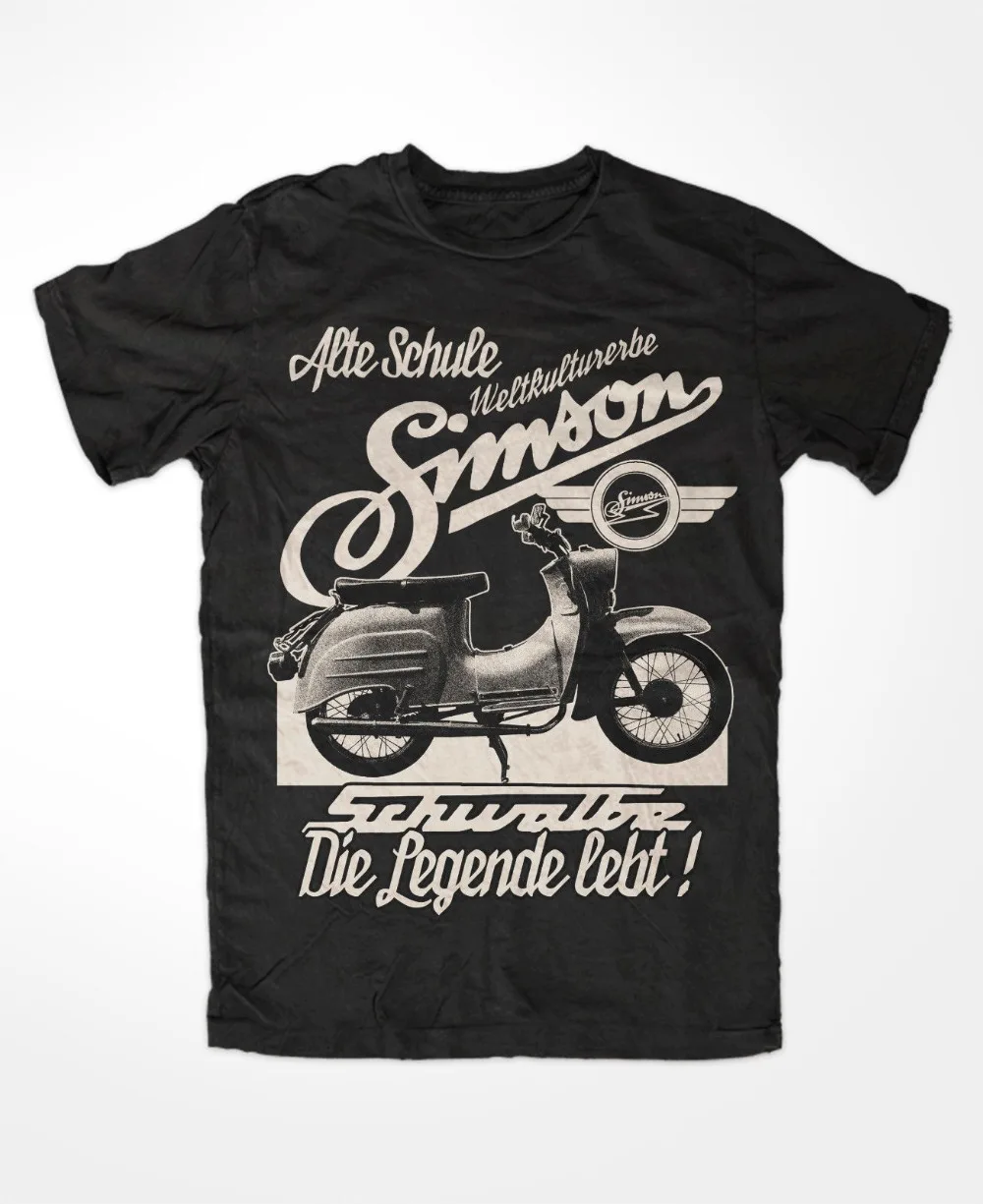 

Simson Schwalbe Die Legende T-Shirt Kult S50 S51 Ddr Trabant Ostkult Weltkulture 2019 Summer Style Fashion Men Short T Shirt