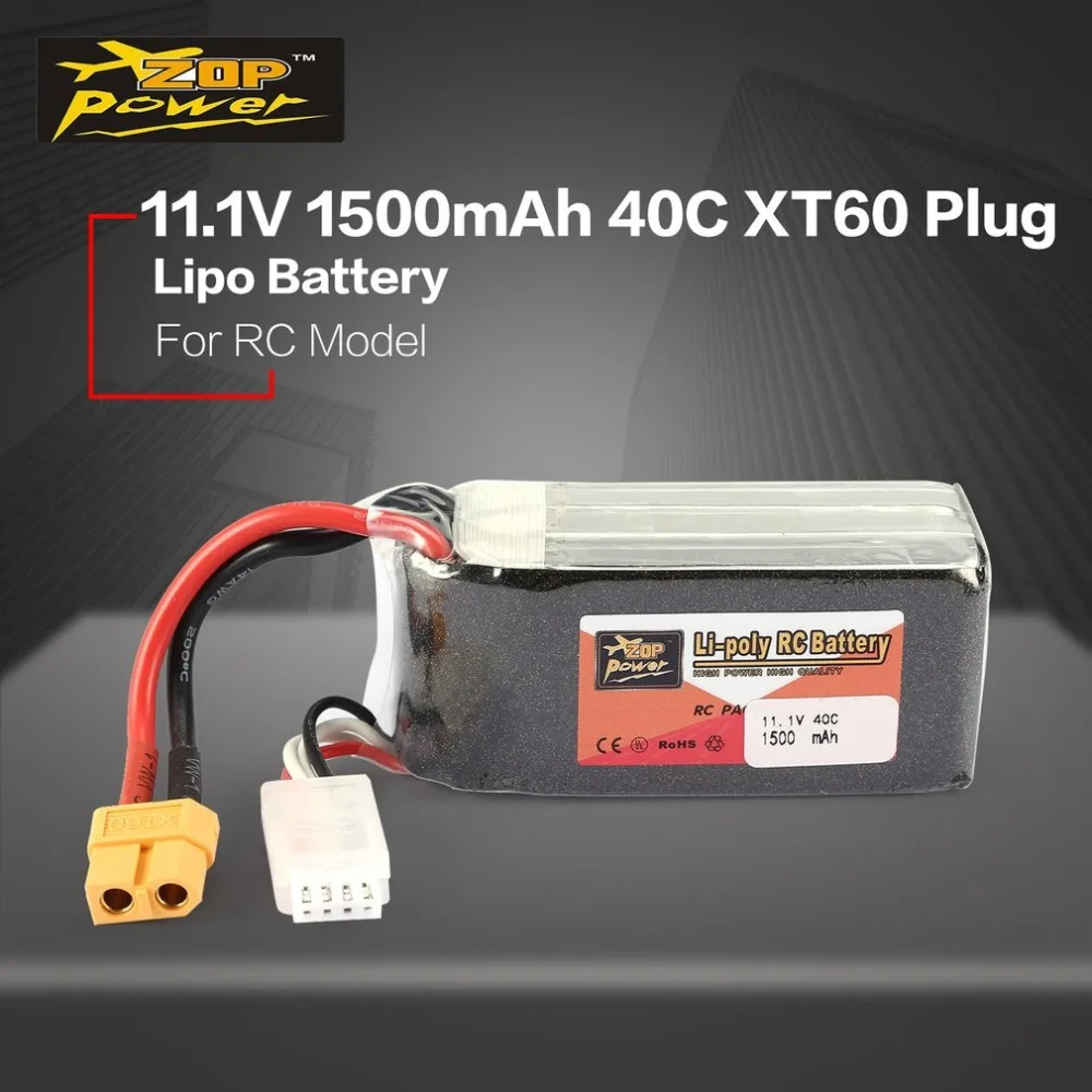 Аккумуляторная батарея XT60 ZOP Power 11 1 В 1500 мАч 40C 3S 3S1P|Детали и аксессуары| |