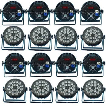 

16PCS/ RGBW 4in1 18X12W LED PAR Light dmx512 disco lights, par led stage professional dj equipment led wash light