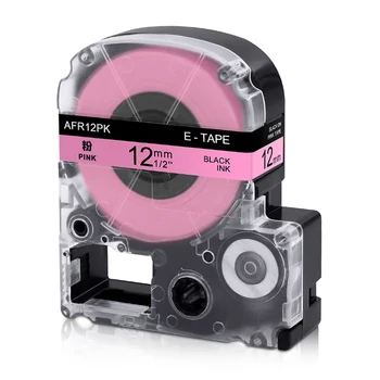 

1 Pcs label tape12mm Compatible for KingJim LA-4LBK SFR12PK for Epson/Kingjim Label Printer for Bouquet Gift Wedding label maker