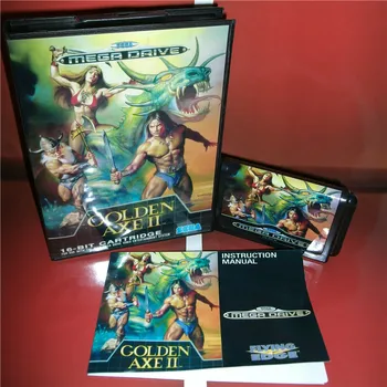 

Golden Axe 2 EU Cover with box and manual For Sega Megadrive Genesis Video Game Console 16 bit card