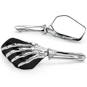 

Black/Chrome Custom Motorcycle Skeleton Mirrors For Kawasaki Eliminator BN 125 250 600 900