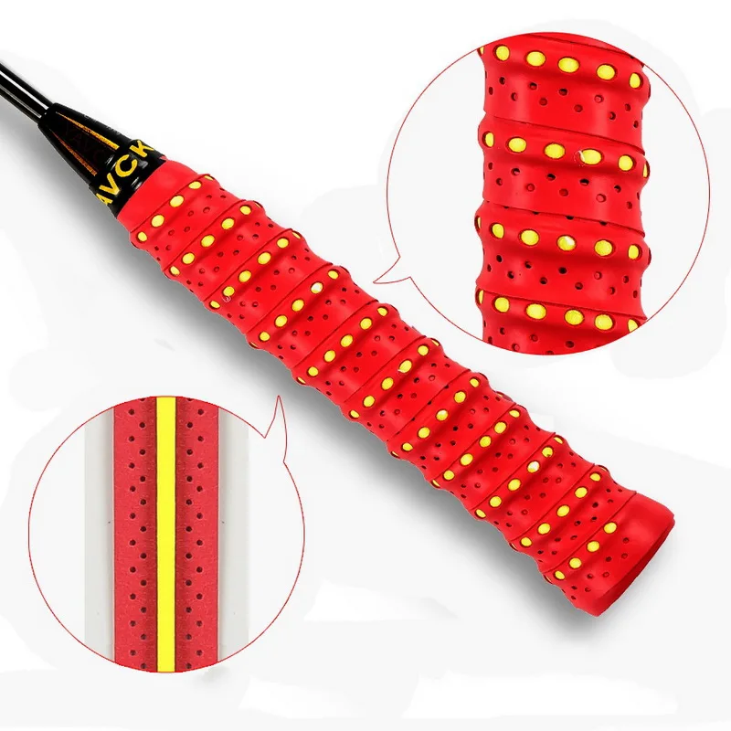 مكافحة زلة تنس Overgrip الريشة قبضة الرياضة العصابة ل الصيد قضيب الاسكواش padel مضرب الشريط اللفات على مقبض دراجة
