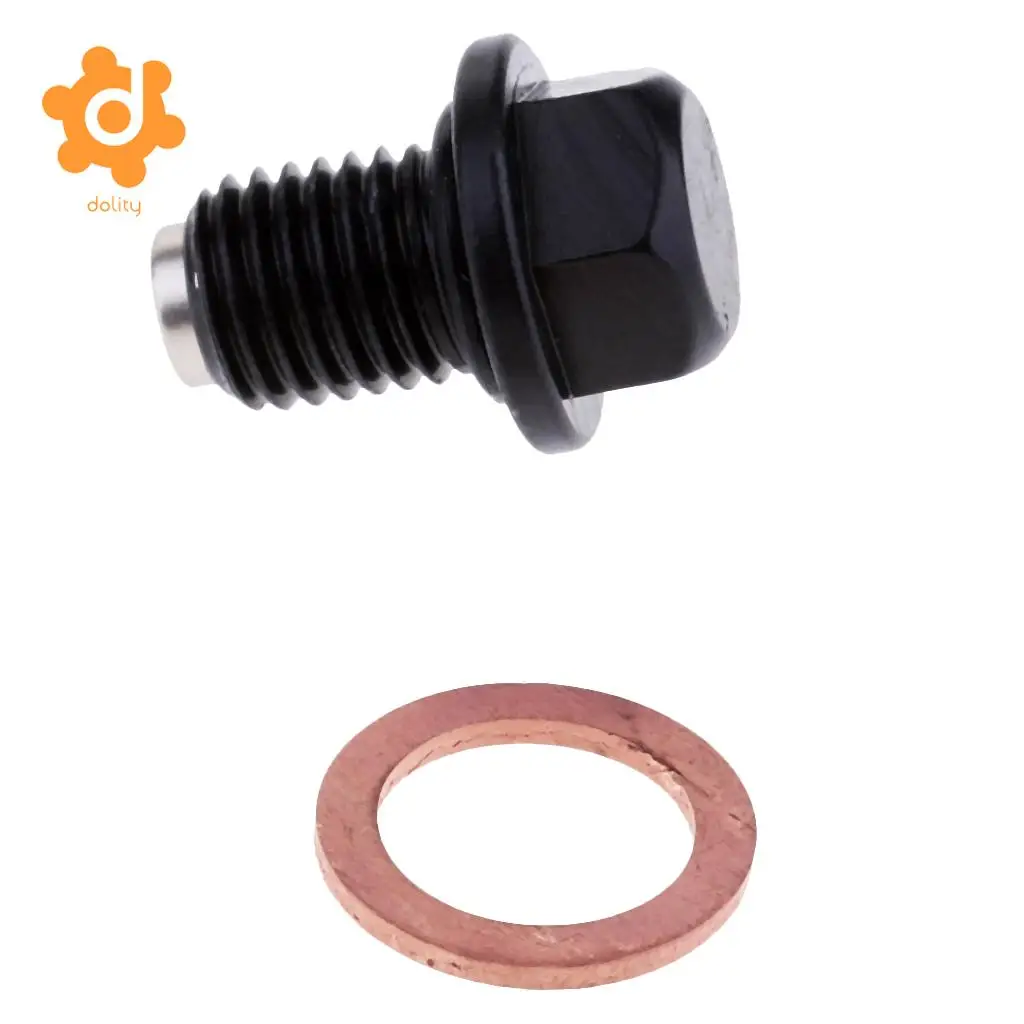Magnetic Oil Drain Plug Bolt For YAMAHA FZ FJ MT 09 YZF-R1 R6 TRX850 Black