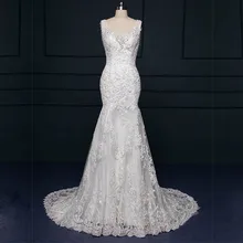 Custom Made 2016 Vestido De Noivas New Design Backless Crystal Appliques Lace Sheath Bridal Gown Wedding Dresses Court Train