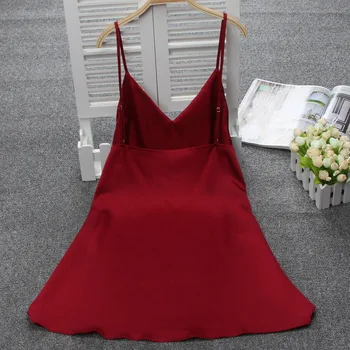 

Sexy Women Silky Sleep Robe Strap Top Sleepwear V-Neck Nightdress Lady Home Wear Nightgown Bath Gown Sleepshirts Bathrobe M-XXL
