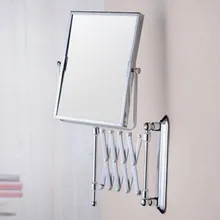 Хомедек хром Ванная комната квадратная двухсторонний макияж для бритья, косметические Стекло косметическое зеркало