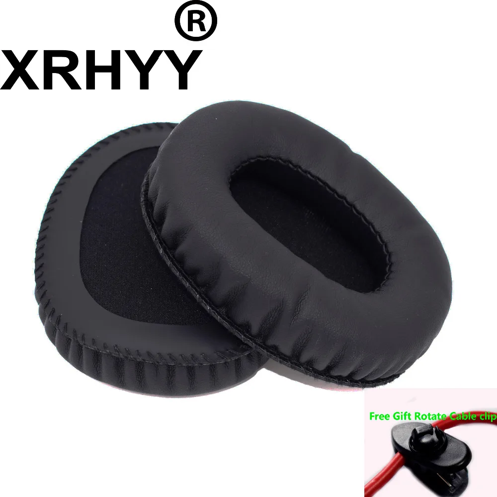 Xrhyy Nero Auricolari Di Ricambio Cuscini Copertura Di Earpud Per Marshall Monitor Over-Ear Cuffie Stereo + Cavo Di Rotazione Libera Clip