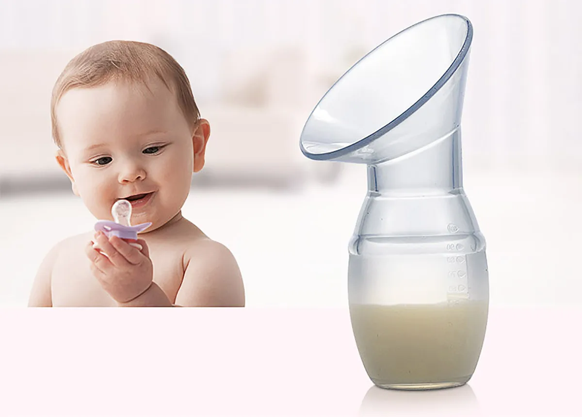 Устройство для сбора грудного молока MyCarol, силиконовый ручной молокоотсасыватель, собиратель грудного молока с емкостью для хранения молока 90 мл