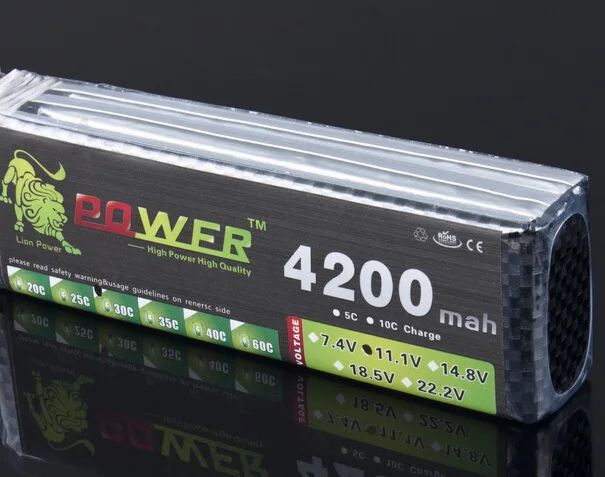 Lion power 11.1v 4200mah 35c For helicopter four axis shaft manufacturers Cars Boats power 3S Lipo 11.1v battery wholesale