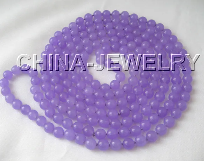 Красивая 80 &quot10 мм Природный круглый фиолетовый ожерелье нефрита|jade silver necklace|necklace