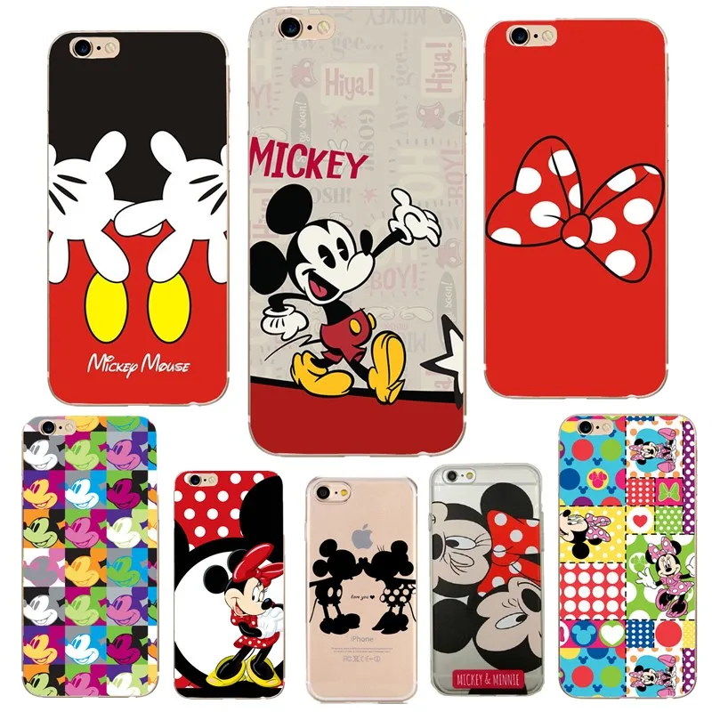Чехол для телефона из ТПУ с Микки Маусом iPhone 6 S 7 8 Plus 10 X Capinha Para 6s 5s SE 5 Fundas plus Coque |