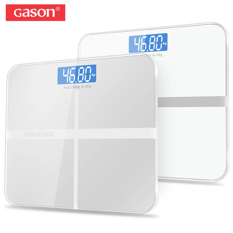 GASON A1 Весы напольные жк дисплей Закаленное стекло 180кг/50г|bathroom scale|bathroom body scalesbathroom