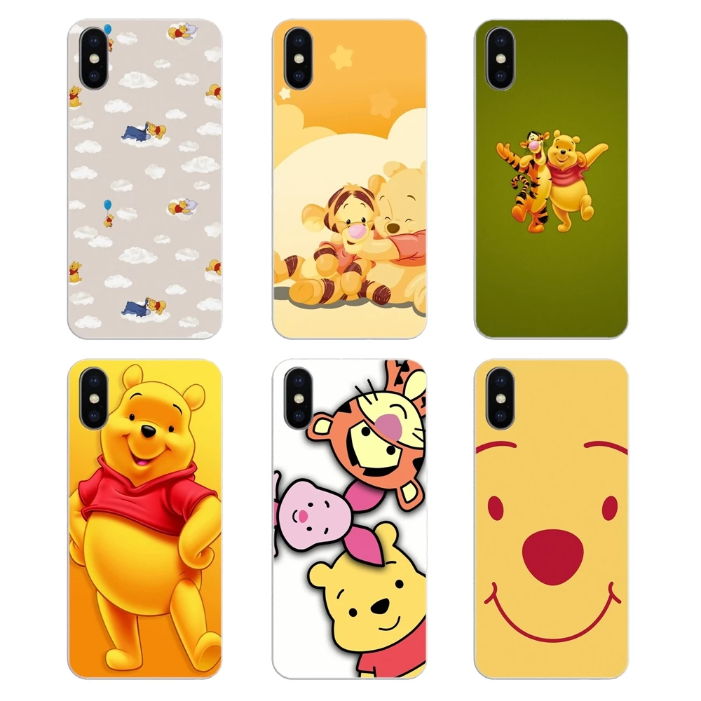 

For iPod Touch iPhone 4 4S 5 5S 5C SE 6 6S 7 8 X XR XS Plus MAX Winnie the pooh Tigger and Eore Soft Transparent Cases Covers