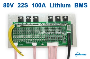 

SuPower 22S 79.2V 80V 92V 100A Li-ion Lithium LiPo Battery BMS Management System Balance PCB Chip Protection Circuit Board PCM