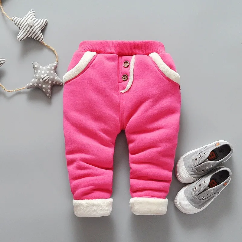 BibiCola/осенне-зимние леггинсы брюки детские плотные теплые леггинсы брюки для малышей