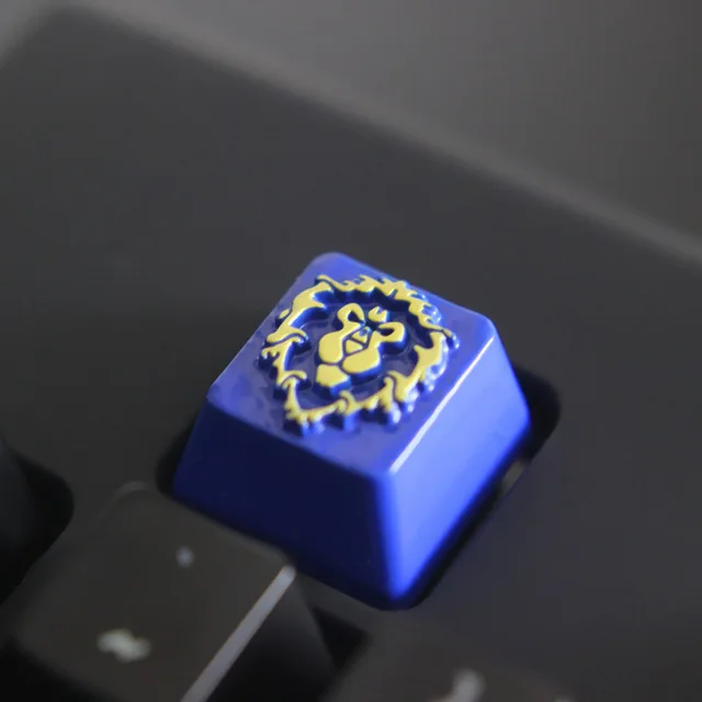 Заказной тисненый цинковый сплав keycap Для Игры Механическая клавиатура, высококачественный уникальный DIY для - Цвет: WOW The Alliance