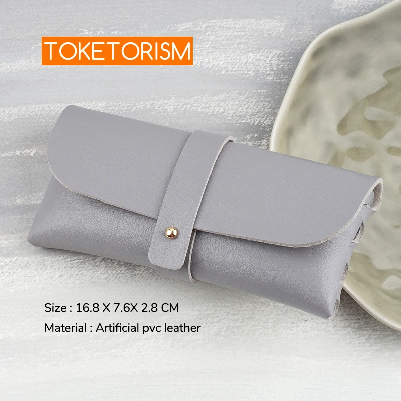 Toketorism fashion sunglasses bag spectacle cases artificial synthetic leather soft glasses boxes B6