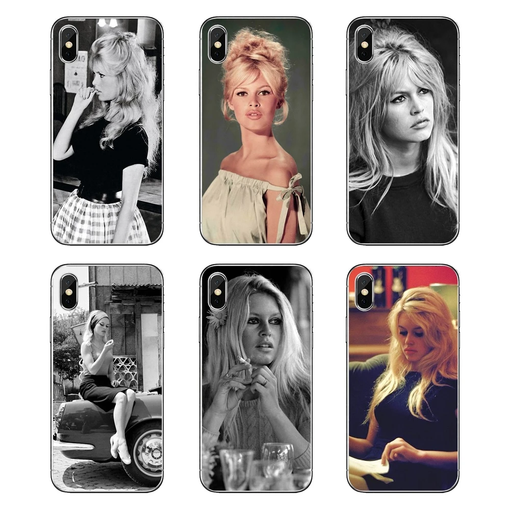 

Transparent Soft Cases Covers For Samsung Galaxy Note 8 9 S9 S10 A8 A9 Star Lite Plus A6S A9S Brigitte Bardot France actor Style