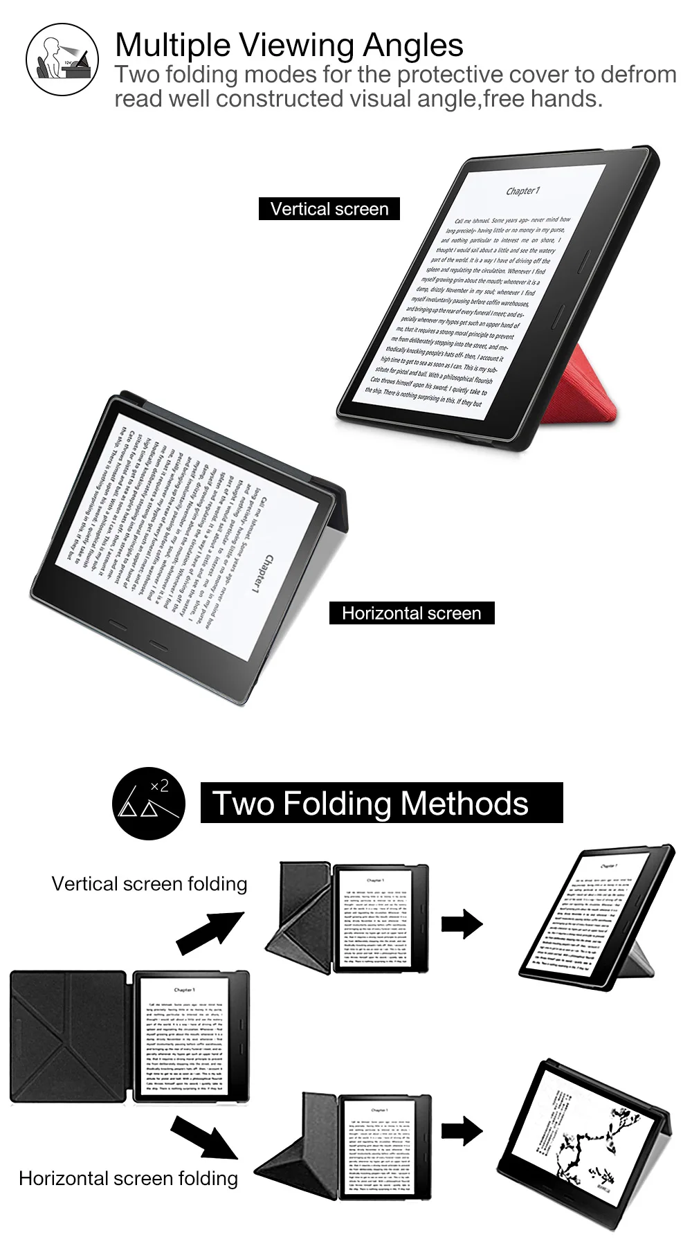 Чехол-подставка для Amazon Kindle Oasis 2 для Amazon Kindle Oasis 3 умный флип из искусственной кожи чехол+ Защитная пленка для экрана