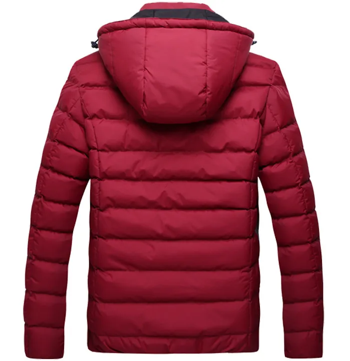 Мужская теплая куртка с капюшоном и воротником стойкой размеры до 5XL|men winter jacket|warm