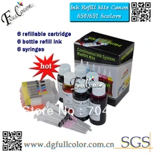 PIXMA MG6360 чернила Системы 650 651 пополнения чернил Catridge и бутылки пополнения чернил