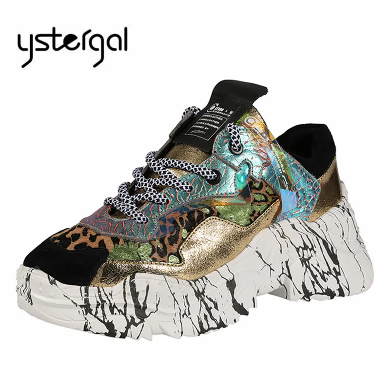 

Ystergal Colorful Women Sneakers Lace Up Platform Creepers Casual Flat Shoes Woman Espadrilles Tenis Feminino Trainers Zapatos
