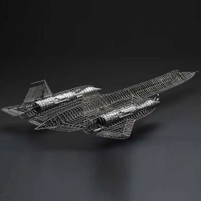 1144 SR-71A Blackbird Aircraft Fully Structure Skeleton DIY Metal Puzzle High-end  Etching Plate Assembly Model For Adult Kids 1
