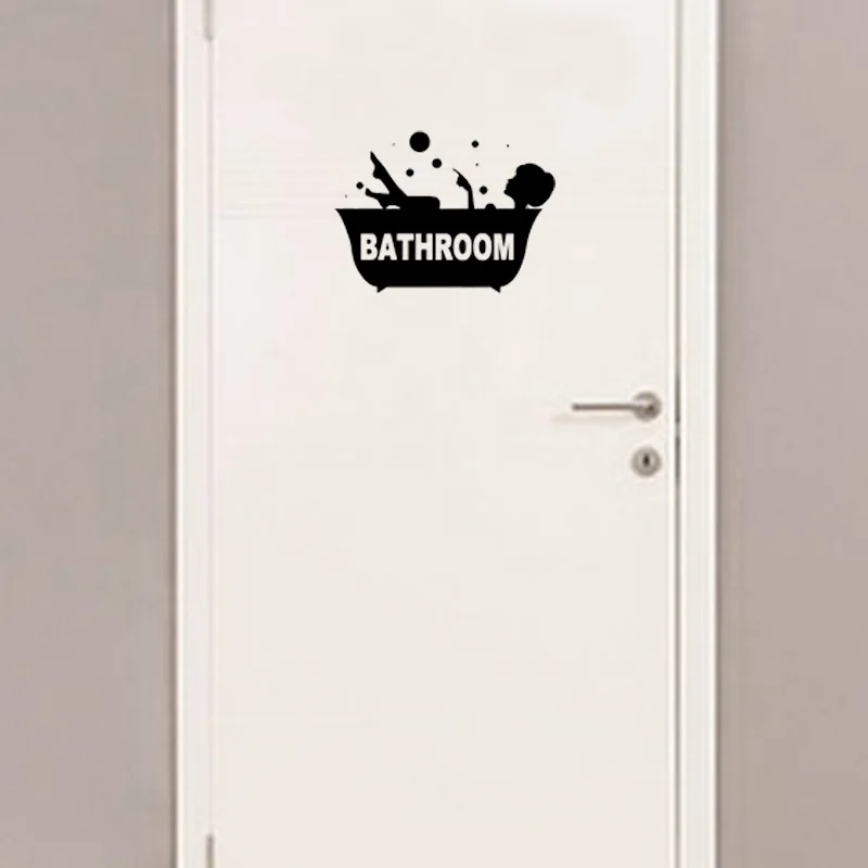 Funny Bathroom vinyl Sticker Removable Home Decoration Wall Stickers