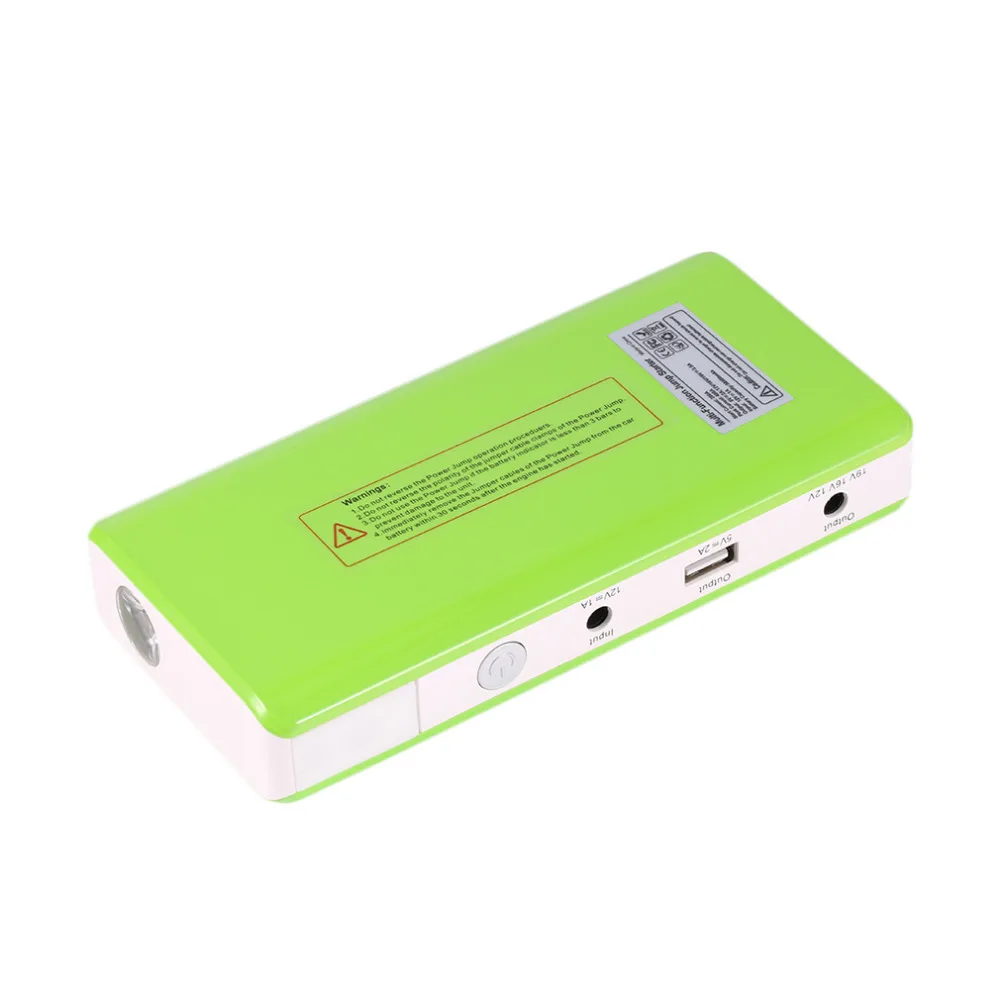 

Universal Green and White 58800MA Car 'Charger Pack Vehicle Jump Starter Multi Function Auto Start Emergency Power Supply