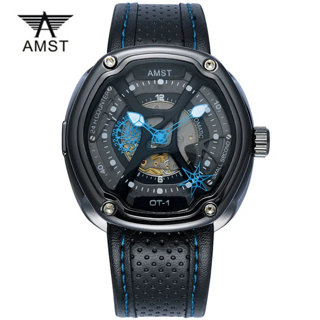 

AMST Top Brand Fashion Creative Dial Men Watch Leather Car Racing Unique Style Man Wristwatch Relogio Masculino Male Clock Gift