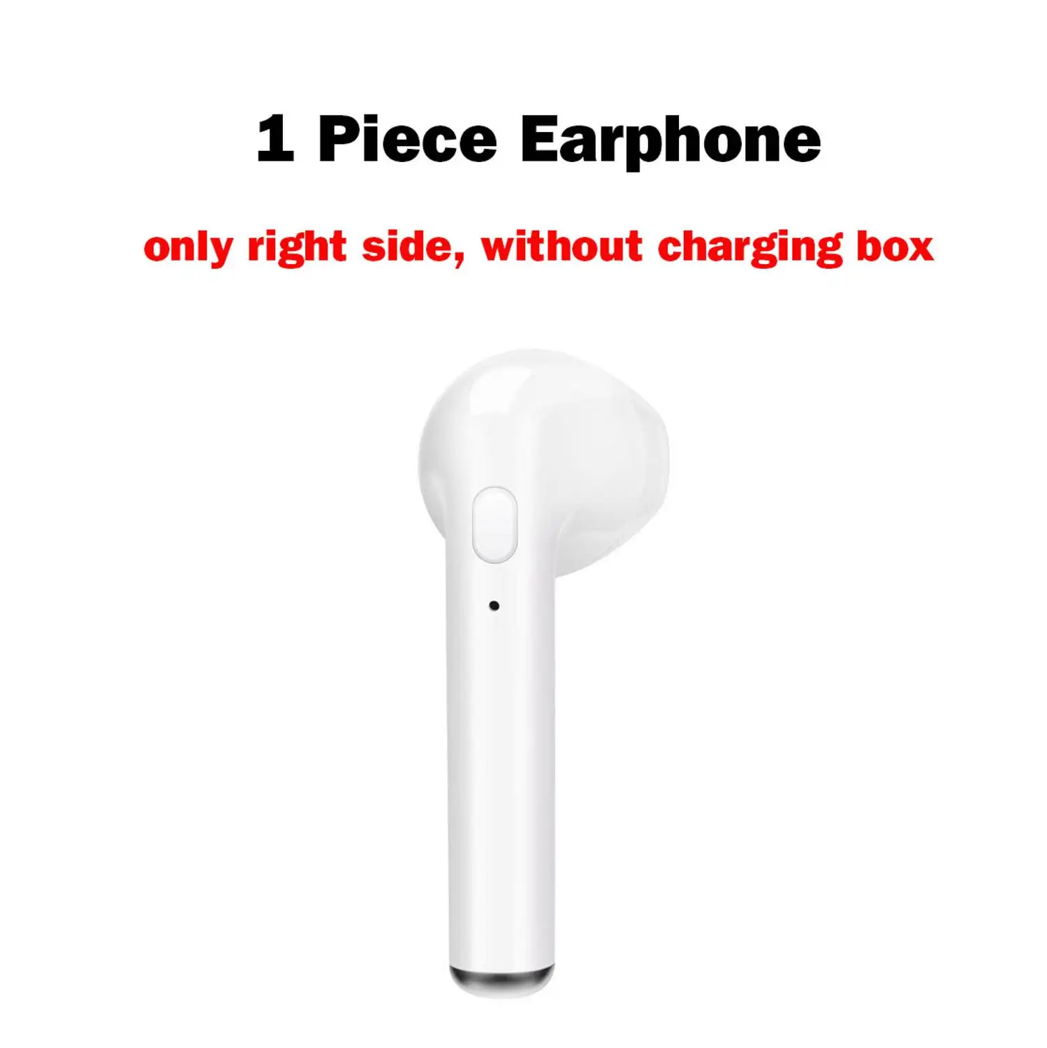 I7 i7s TWS беспроводной bluetooth-наушник наушники гарнитура с микрофоном для iPhone sunsung xiaomi Huawei; Lenovo htc LG TCL ect - Цвет: white single ear