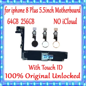 

64GB /256GB For iPhone 8 Plus 5.5inch Motherboard with Touch ID Original unlocked for iphone 8 Plus Mainboard with Free iCloud