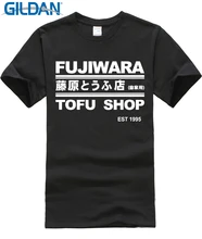 Фотография GILDAN Takumi Fujiwara Tofu Shop Delivery AE86 Initial D Manga HachiRoku Shift Drift Men T Shirt Mens Brand Clothing O Neck Tees