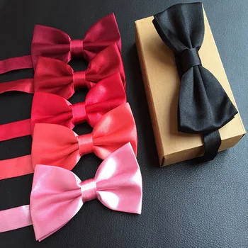 

2020 Fashion Explosions Solid Color High Quality Bright Double Layer Bow Tie Fashion Stage Performance Accessories Bow Tie