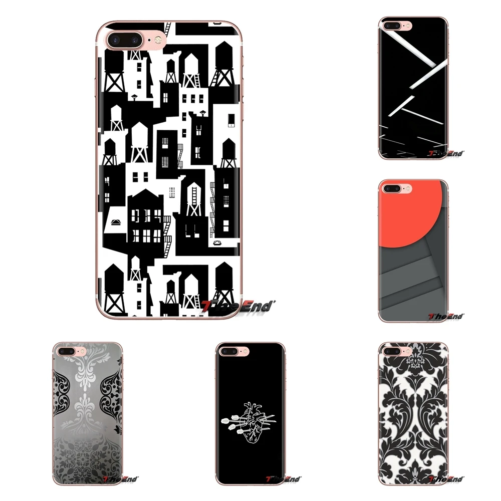 For LG G3 G4 Mini G5 G6 G7 Q6 Q7 Q8 Q9 V10 V20 V30 X Power 2 3 K10 K4 K8 2017 Red Black And White Designs Transparent TPU Covers |