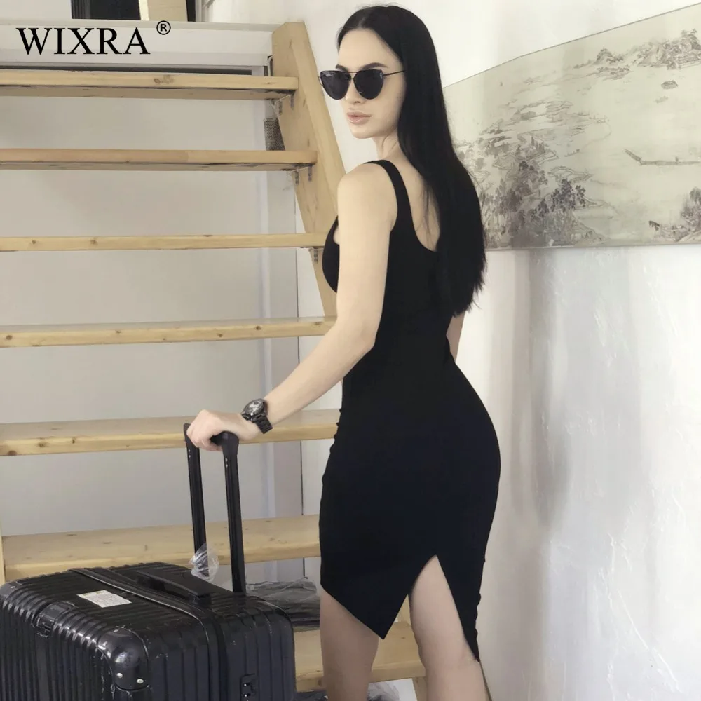Женское платье жилет без рукавов с разрезом сзади|split dress|dress fashion womendress women |