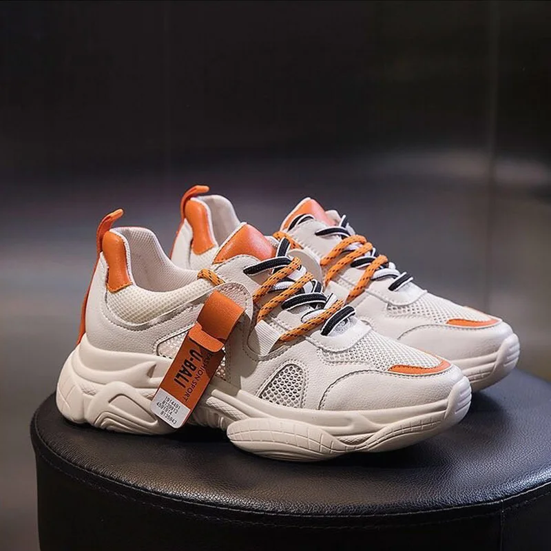 

2019 Chunky Sneakers Platform Women Multi Color Thick Sole Ladies Female Chunky Shoes Women Casual Platform Sneakers Newest YA79