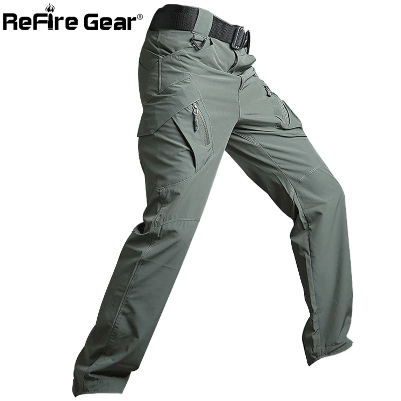 ReFire Gear Summer Lightweight Urban Tactical Cargo Pants Men Casual Quick Drying Breathable Stretch SWAT Army Military Pants