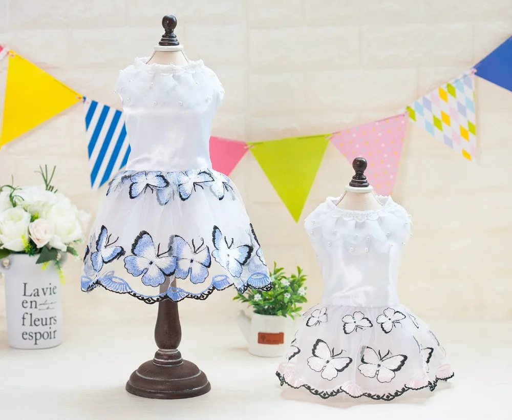 

New Dog Cat Butterfly Dream Skirt Pet Puppy Dog Dress Costume Apparel Clothes Dress Summer New Pet Clothes Chihuahua Yorkie