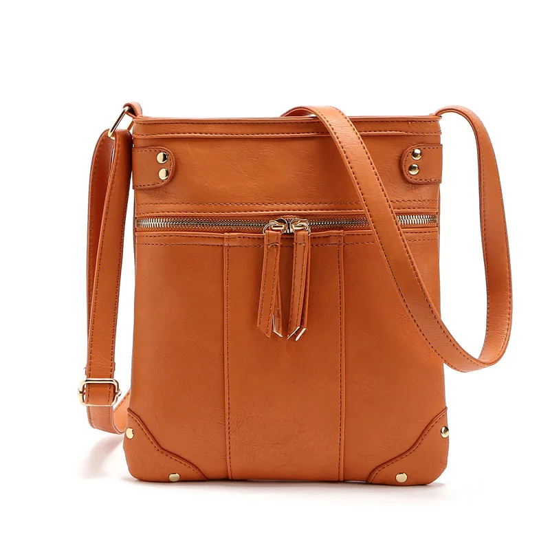 Women Messenger Bag Women Shoulder Bag Crossbody Bag European Vintage Women Bag Double Zipper