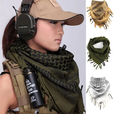 

Airsoft Hunting Cycling neck wargame sjaal Windproof Scarf Camouflage Tactical Wargame Desert Arabic Keffiyeh Scarves Shemagh